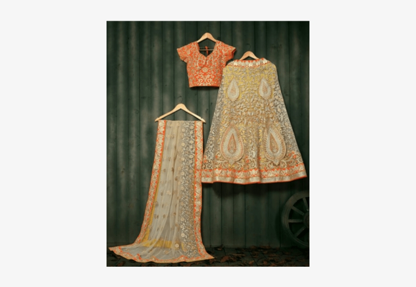 Blue Plain Designer Lehenga - Lehenga, transparent png #2706815