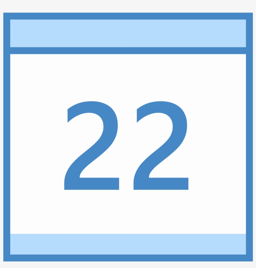 Calendar 22 Icon - Calendar Number 22, transparent png #2707073