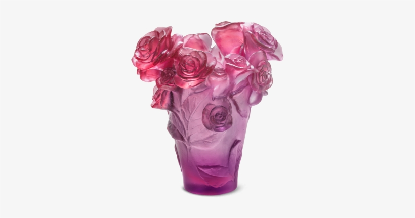 Daum Vase Rose Passion Purple And Red - Daum Rose Passion Red & Pink Vase | 05287, transparent png #2707153