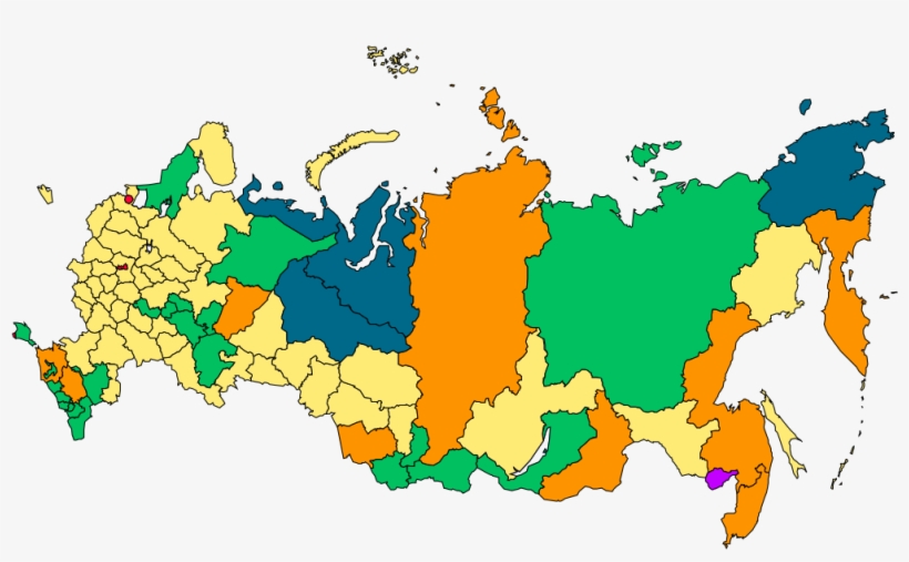 Map From Wiki - Russian Federation Map Png, transparent png #2707782