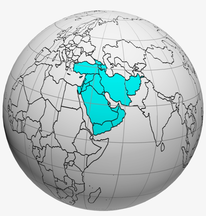 Western Asia On The World Map - Western Asia World Map, transparent png #2707784