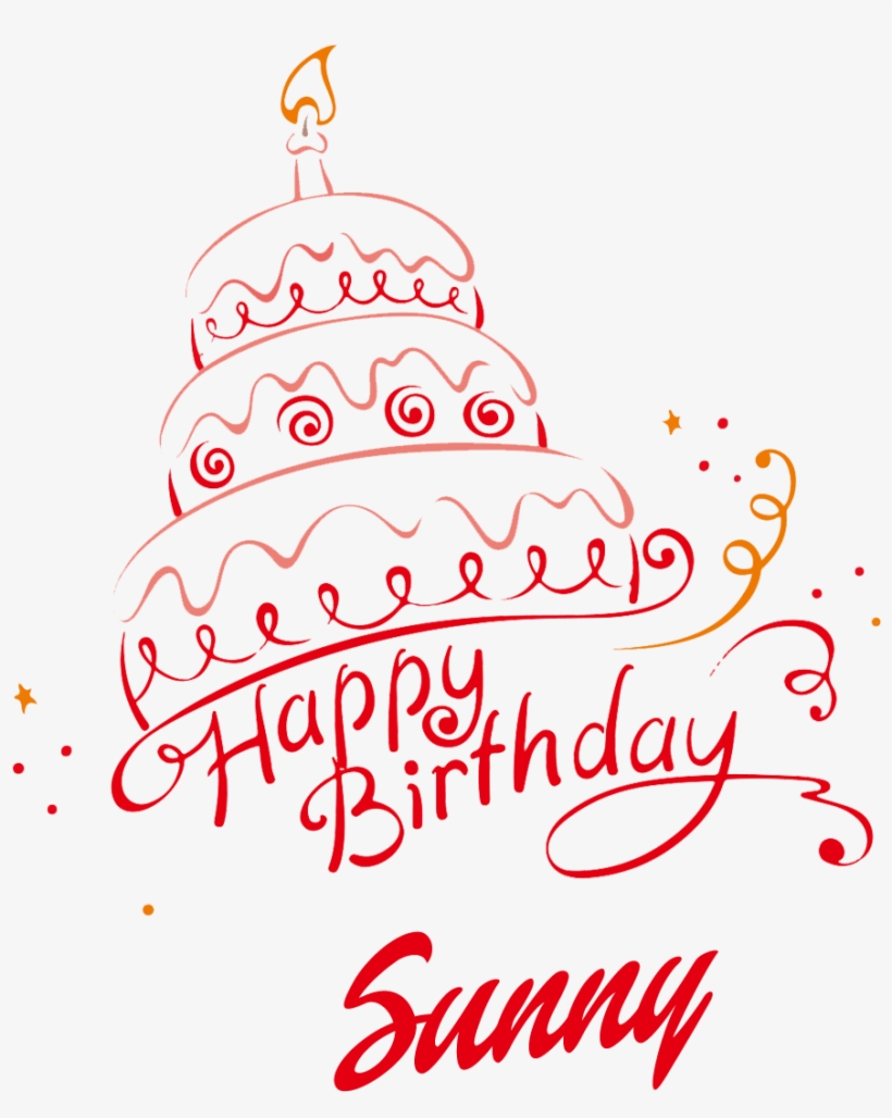 Sunny Happy Birthday Vector Cake Name Png Names - Happy Birthday Harpreet Cake, transparent png #2708050