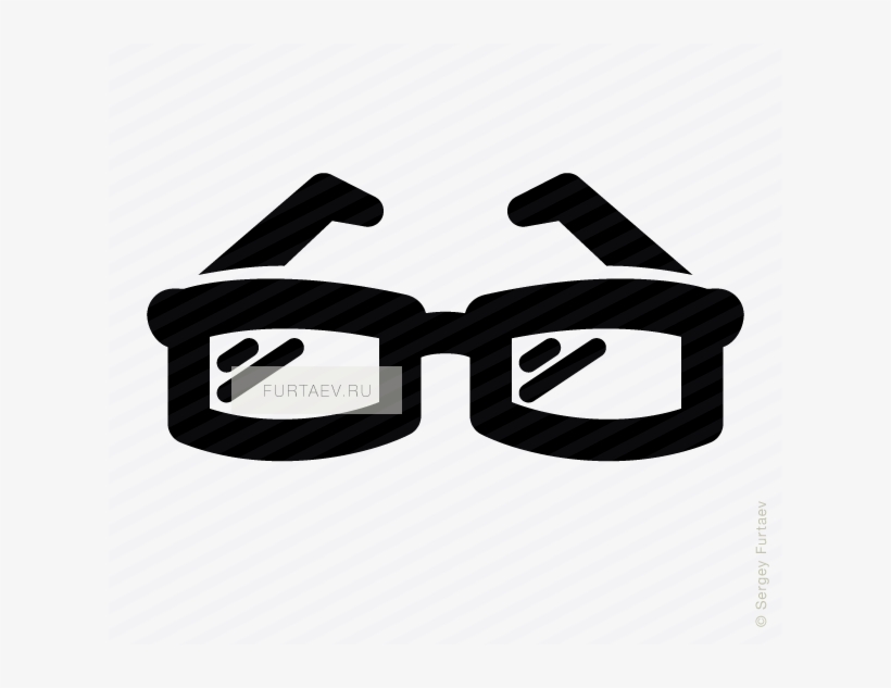 Vector Icon Of Eyeglasses - Beobachten Piktogramm, transparent png #2708060
