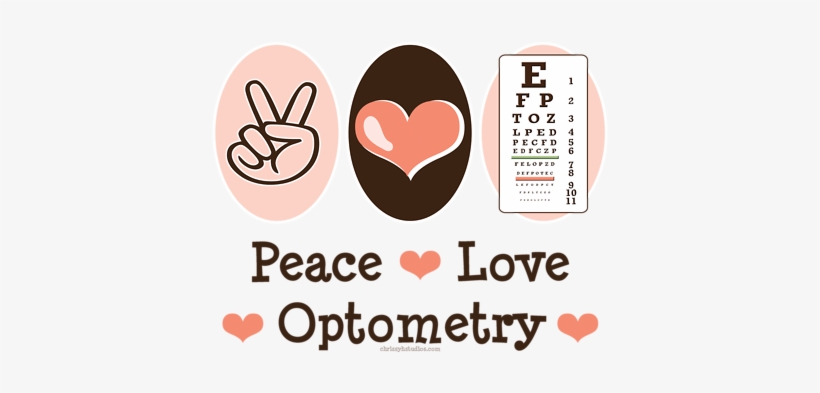 Peace Love Optometry Optometry Humor, Optometry Office, - Love For Badminton Quotes, transparent png #2708061