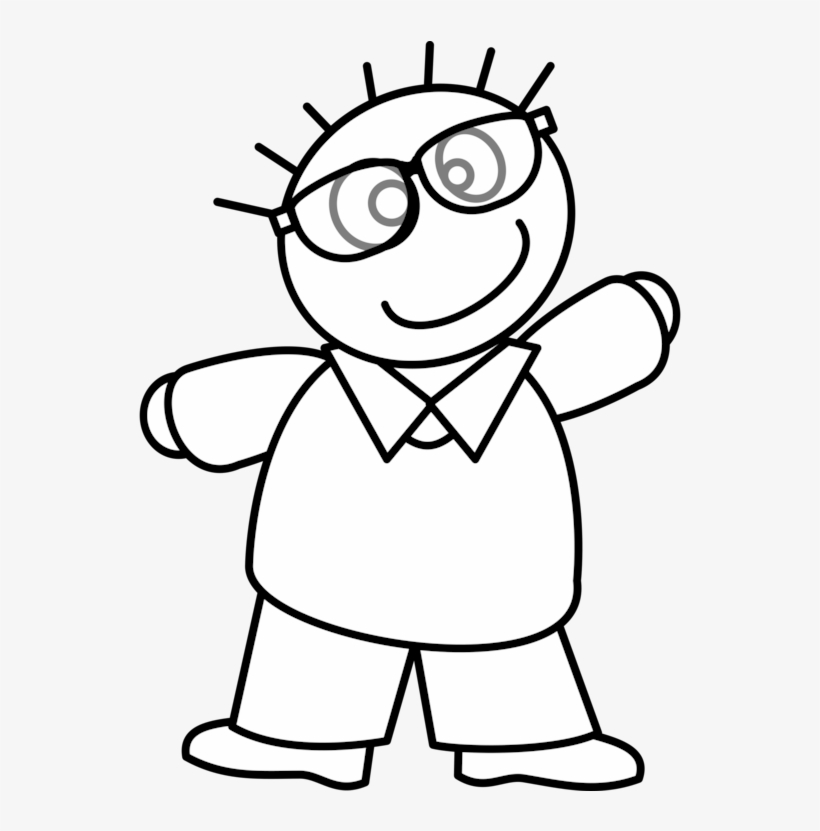 Drawing Coloring Book Child Glasses Cartoon - Garcon Avec Des Lunettes Dessin, transparent png #2708202