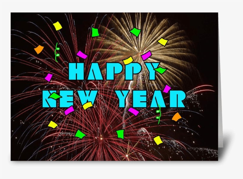 New Year's Celebration With Fireworks Greeting Card - Love/romance Card With Fireworks And You Light Up My, transparent png #2708587