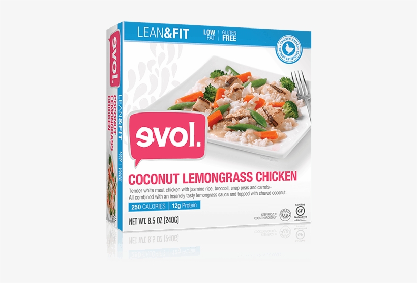 Evol Lean & Fit Coconut Lemongrass Chicken, - Evol Lean And Fit Teriyaki Chicken, transparent png #2709320