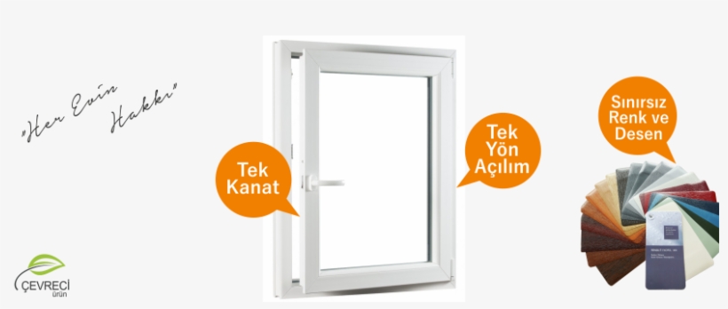 One Side Opening Windows - Pvc Doors Made In Turkey, transparent png #2709438