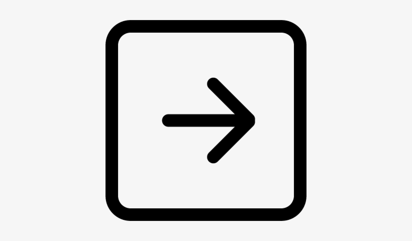Right Arrow Square Button Symbol Vector - Transparent Background Facebook Icon, transparent png #2709985