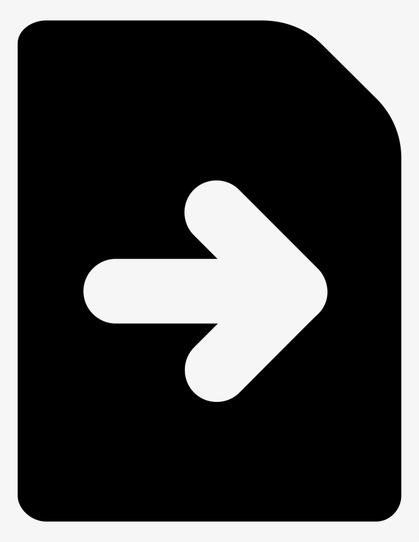 File Filled Paper Symbol With Right Arrow Svg Png Icon - Christian Cross, transparent png #2710237