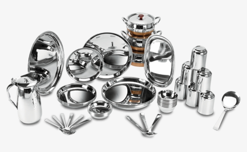51 Pcs Kanchan Bogi Dinner Set For Six Persons - Stainless Steel Dinner Set Png, transparent png #2710241