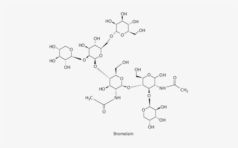 3 Chemical Structure Of Bromelain Found In Pineapple - Chemical Structure Of Pineapple, transparent png #2710267