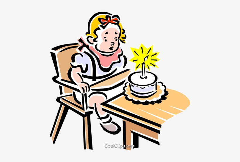 Child Blowing Out Candles On A Cake Royalty Free Vector - Blow Candles Cartoon Png, transparent png #2710395
