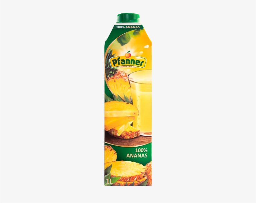 100% Pineapple Juice 1 L - Pfanner Ananasová Šťáva 100% 1l, transparent png #2710615