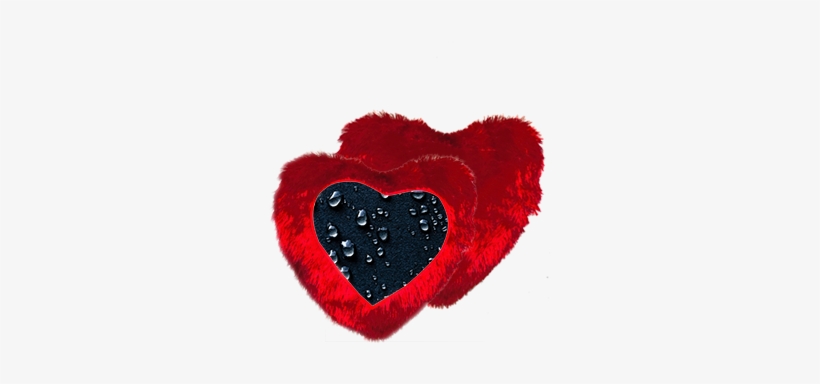 Dark Water Drop Heart Shape Red Cushion - Water Drop Heart Shape, transparent png #2711261