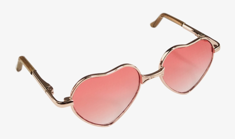 Angela Doll Sunglasses Heart Shaped Metal Frame Pink - Sunglasses, transparent png #2711374