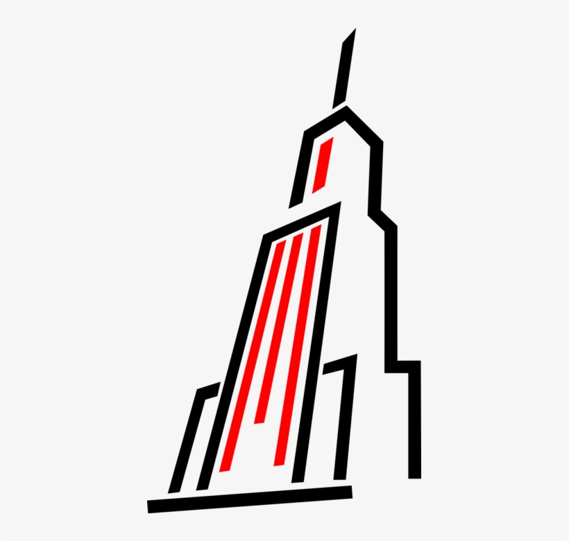Vector Illustration Of Office Tower Building Skyscrapers - Illustration, transparent png #2712004