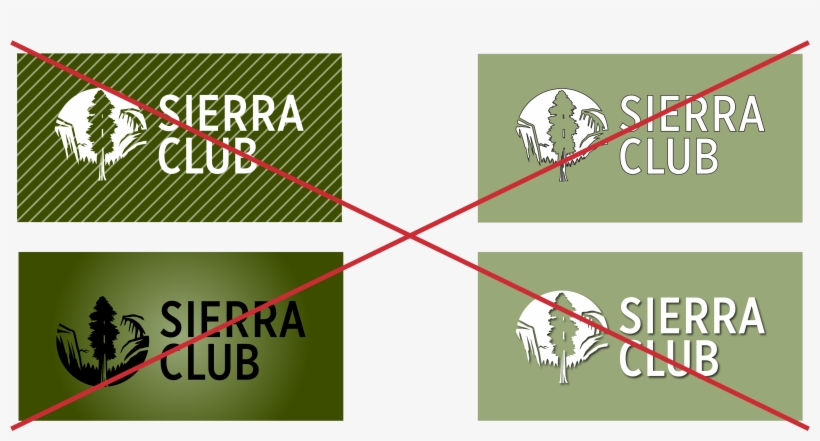 Incorrect Usage Regarding Legibility Of Logo Vs - Sierra Club, transparent png #2712520