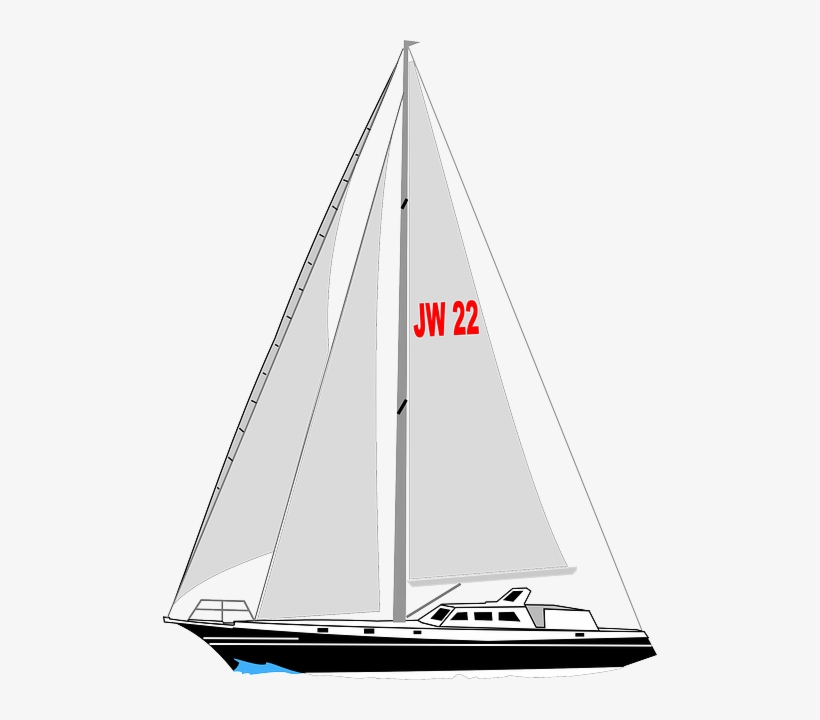 Sailboat - Sailing Yacht Clip Art, transparent png #2712967