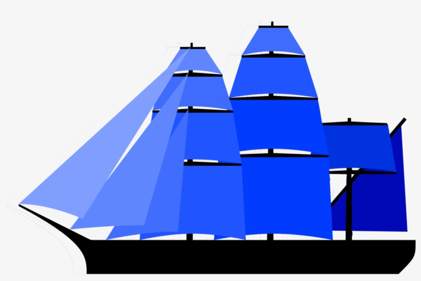 1280px-alternate Fully Rigged Ship Sail Plan - Blue Ship Clipart, transparent png #2713047