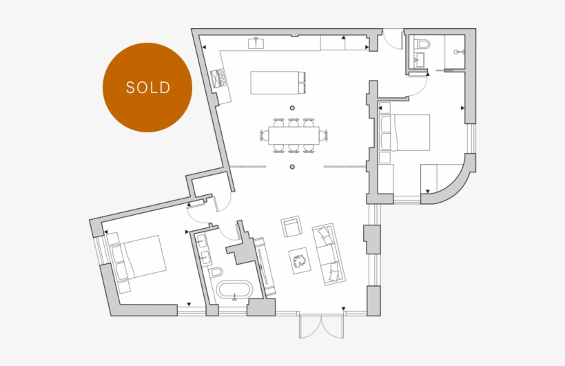 Bp Apartment02 Floorplan - Floor Plan, transparent png #2713815