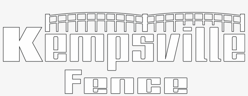Kempsville Fence Logo - Black-and-white, transparent png #2714664