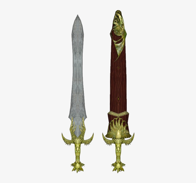 Favorite Looking Sword - Elder Scrolls Elven Sword, transparent png #2715284