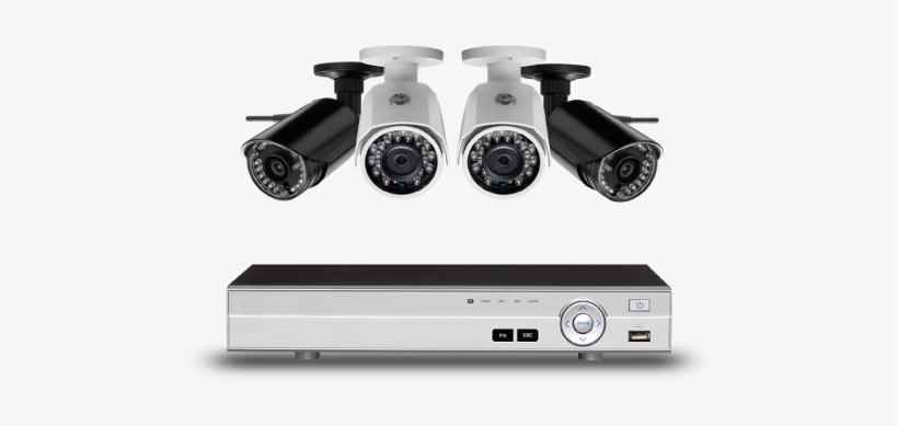 Cameras - Lorex Lw422w 4-camera Surveillance System W/ Hd 1080p, transparent png #2715438
