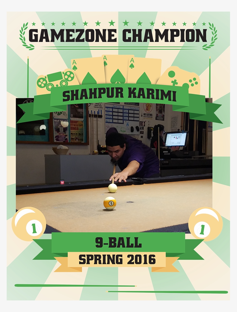 9-ball Champion Shahpur Karimi - Poker, transparent png #2715849
