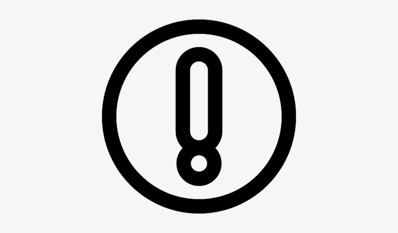 Warning Exclamation Circle Outline Vector - Creative Commons Icons, transparent png #2716393