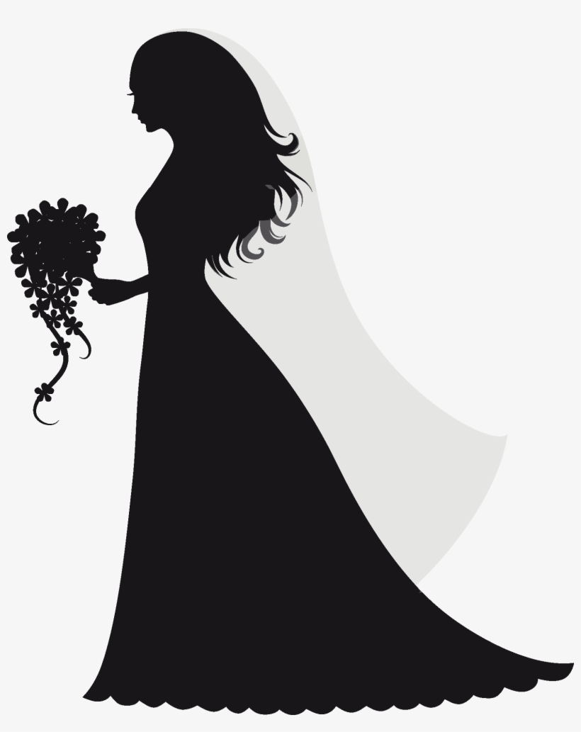 Personalized Bride Groom With Their Child Silhouette - Невеста Пнг, transparent png #2716449