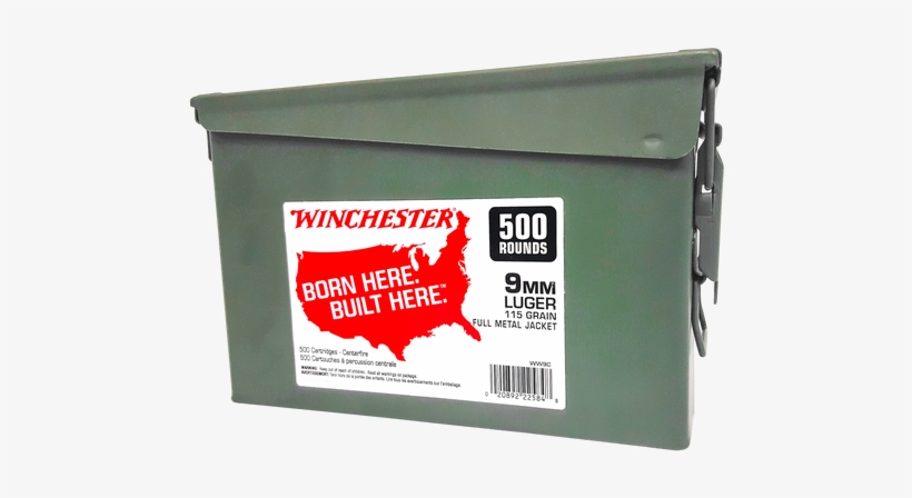 Winchester 9mm Ammunition Ww9c 115 Grain Full Metal - Winchester, transparent png #2717174