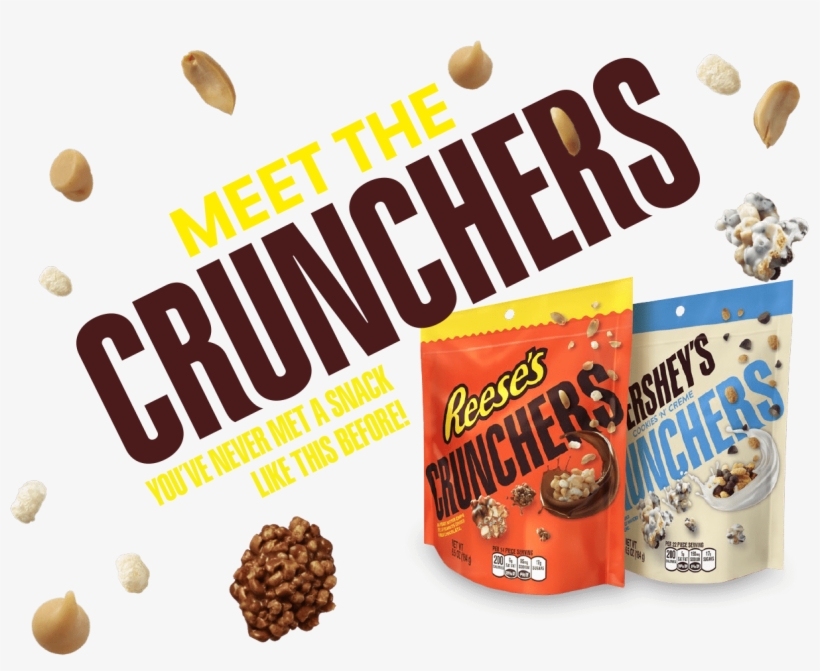 New Hershey's Cookies N' Crème Crunchers & Reese's - Hershey Cookies And Creme Crunchers, transparent png #2717175