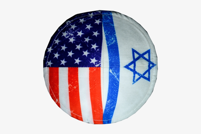 Israeli And American Flags Kippa - Flag Of Israel, transparent png #2717364