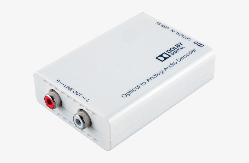 Optical To Stereo Audio Converter With Dolby Digital - Power-line Communication, transparent png #2717433
