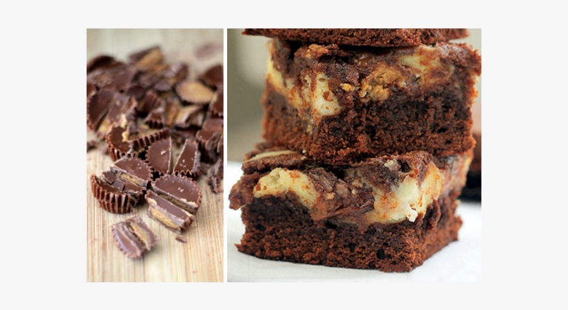 Reese's Peanut Butter Cup Cheesecake Brownies - Chocolate Brownie, transparent png #2717478