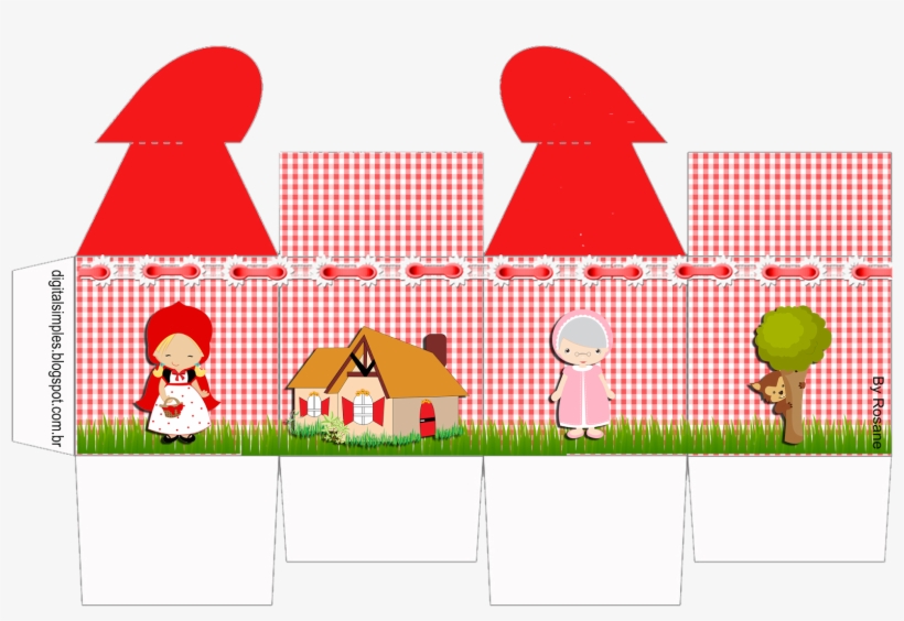 Little Red Riding Hood Free Printable Box With Heart - Personalizados Para Imprimir Chapeuzinho Vermelho, transparent png #2717719