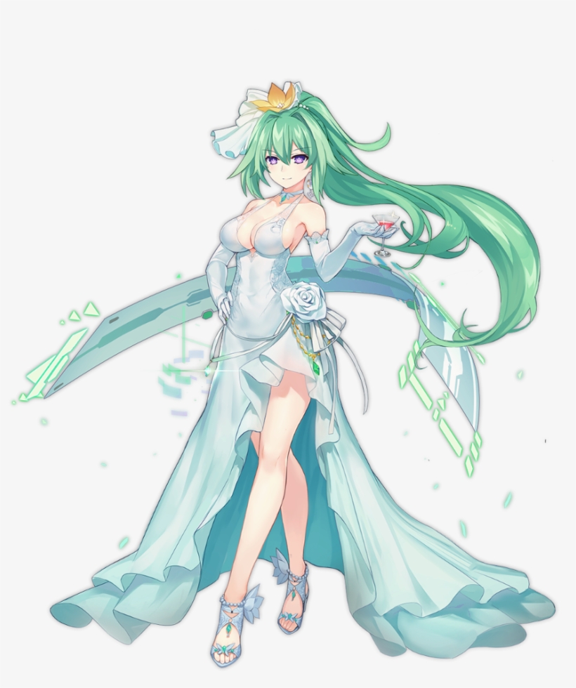 Azurlane-green Heart Dress - Hyperdimension Neptunia, transparent png #2717865