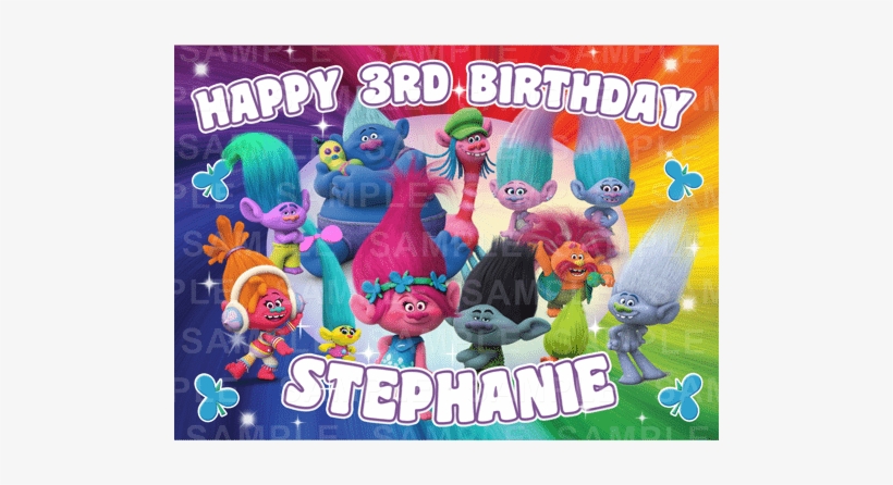 Trolls - Trolls Edible Cake Toppers, transparent png #2718071