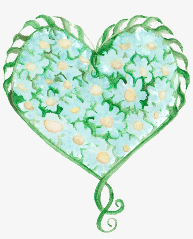 Hand Drawn Green Heart Pattern Transparent Love - Green, transparent png #2718231