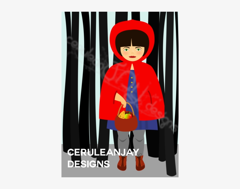 Little Red Riding Hood Digital Design - Cartoon, transparent png #2718278