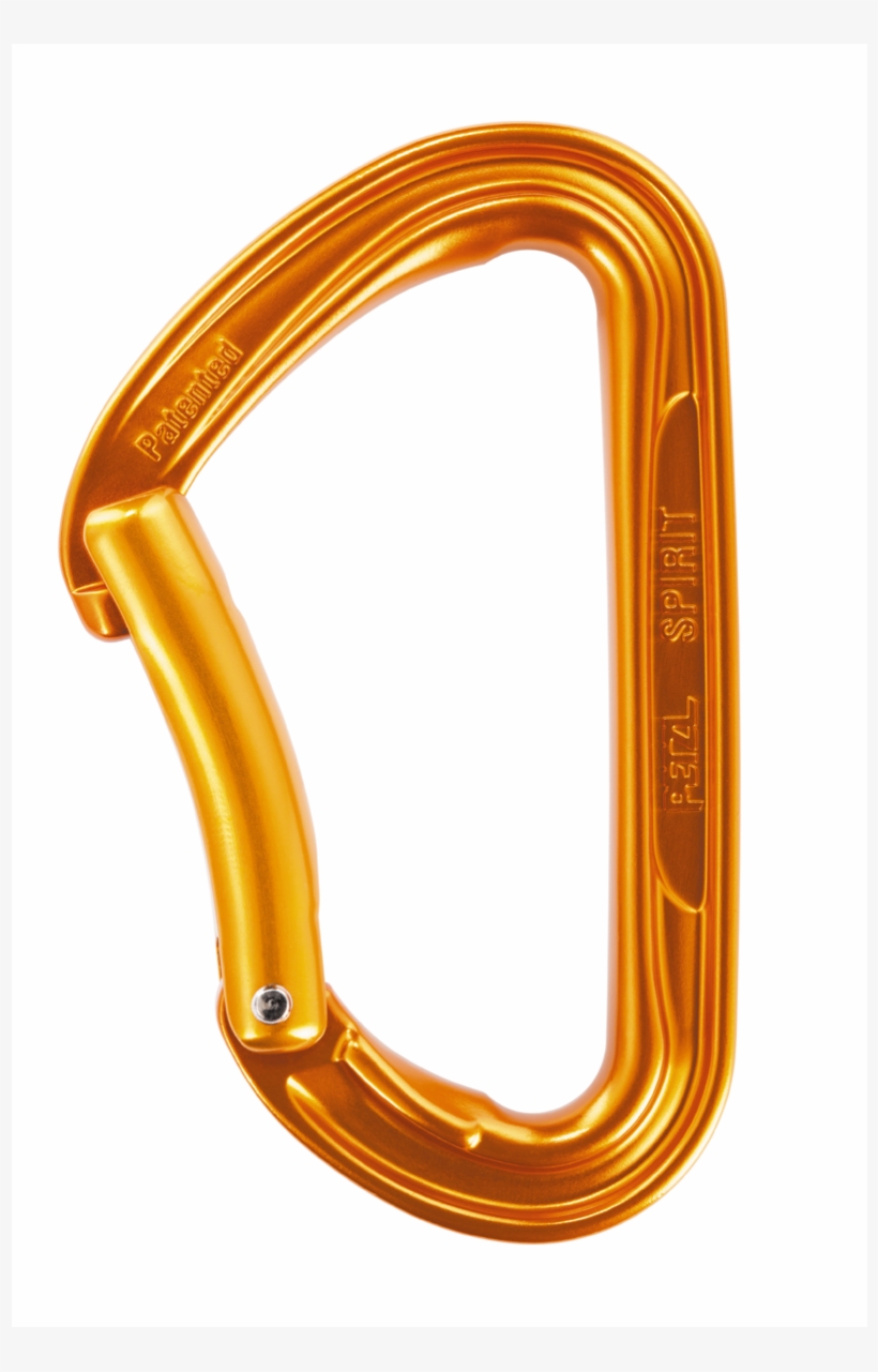 Petzl Spirit Bent Gate Carabiner - Petzl Spirit Bent Gate Carabiner One Size, transparent png #2718612