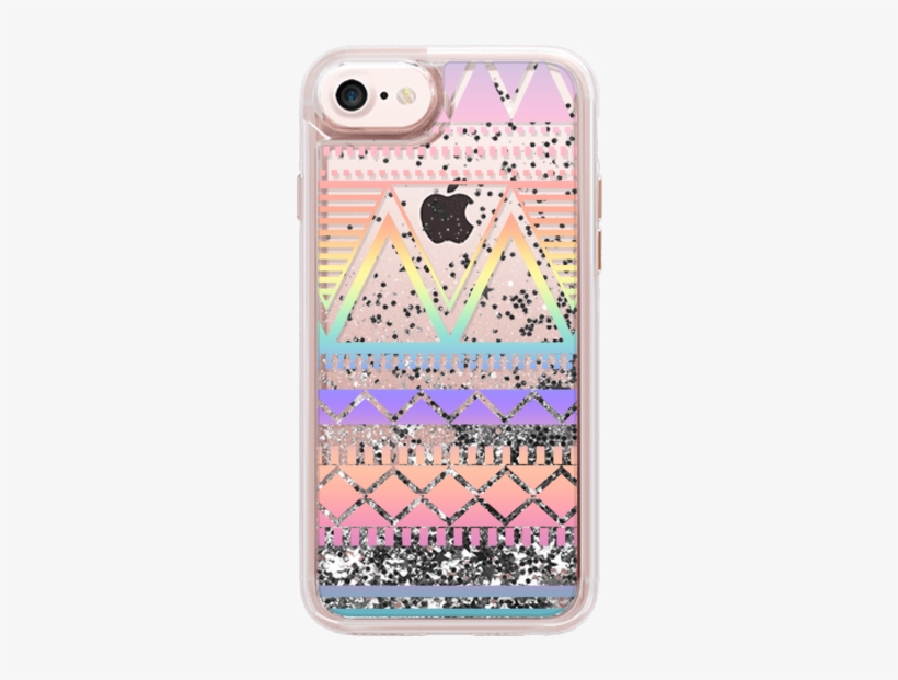 Casetify Iphone 7 Liquid Glitter Case - Patchwork, transparent png #2718683