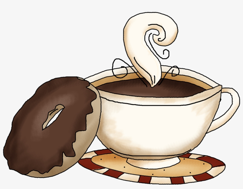 Coffee And Donuts Clipart - Donut And Coffee Png, transparent png #2718713