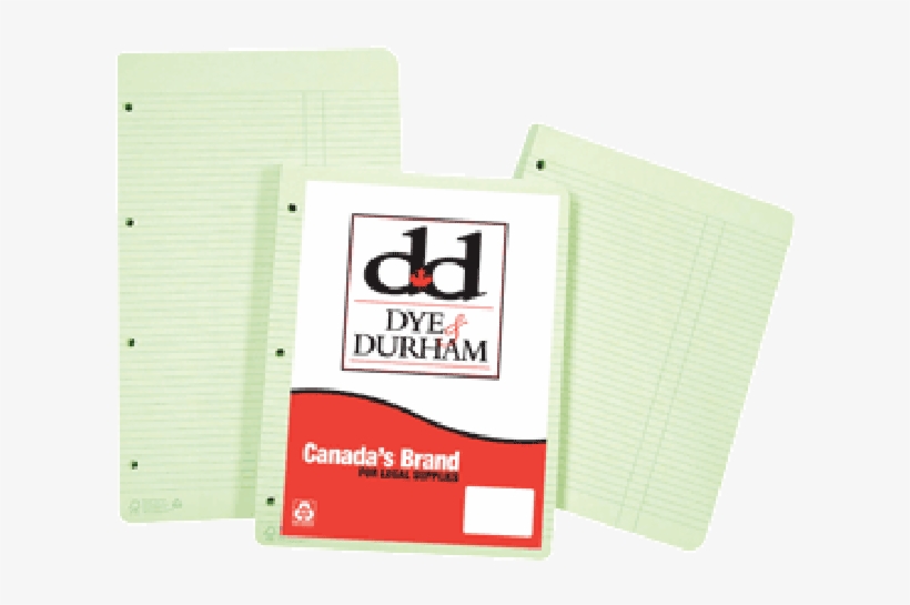 Dye & Durham Paper Green Ruled 11" 3 Hole 50/pkg - Paper, transparent png #2718738
