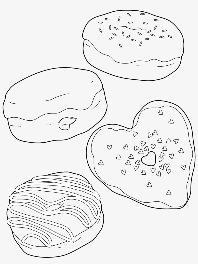 Dunkin' Donuts Coffee By Bragadesigns - Donut Food Coloring Pages, transparent png #2718825