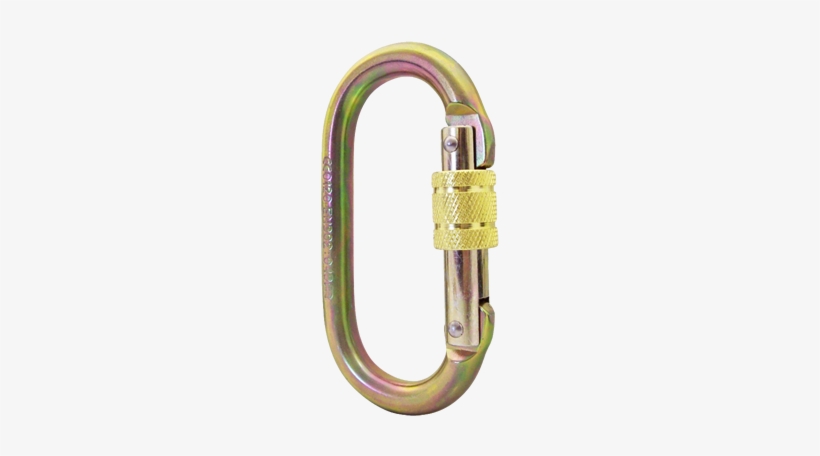 Isc Steel Oval Screwgate Carabiner - Screw Gate Carabiner, transparent png #2719082