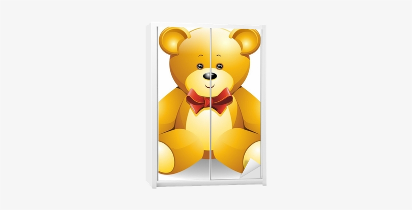 Orsetto Peluche Con Fiocco Teddy Bear Vector Wardrobe - Teddy Bear, transparent png #2719105