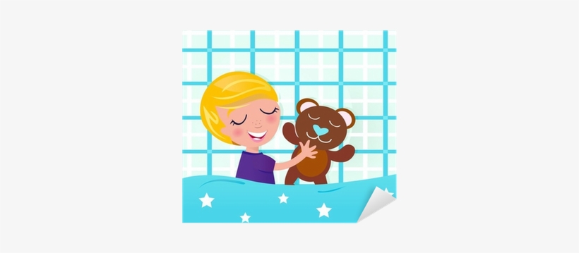 Cute Sleeping And Dreaming Boy With Teddy Bear - Baby-schnuller Mit Schlafzimmerjungen Schnuller, transparent png #2719542