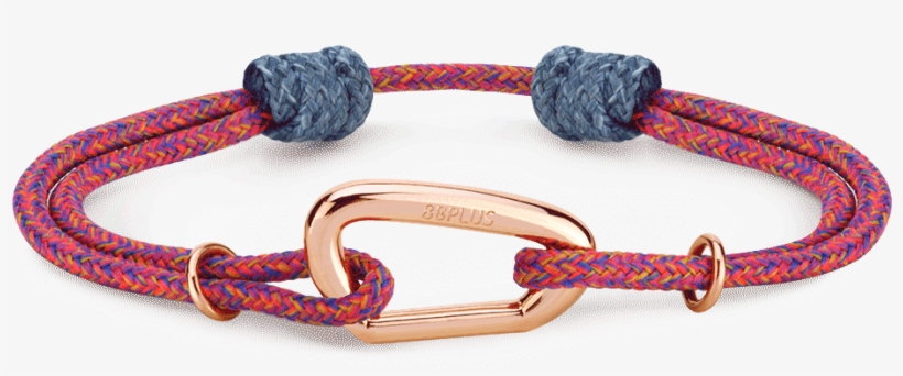 Wristband Noufaro Pink Melange Rose Gold Carabiner - Bracelet, transparent png #2719781
